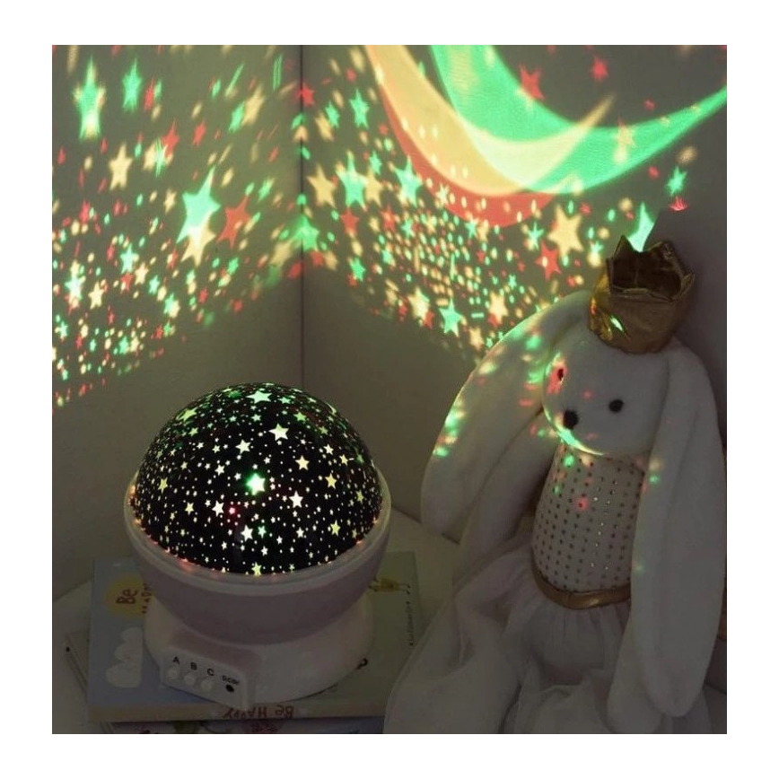 Atmosphera - LED gyerek projektor 3xAA rózsaszín