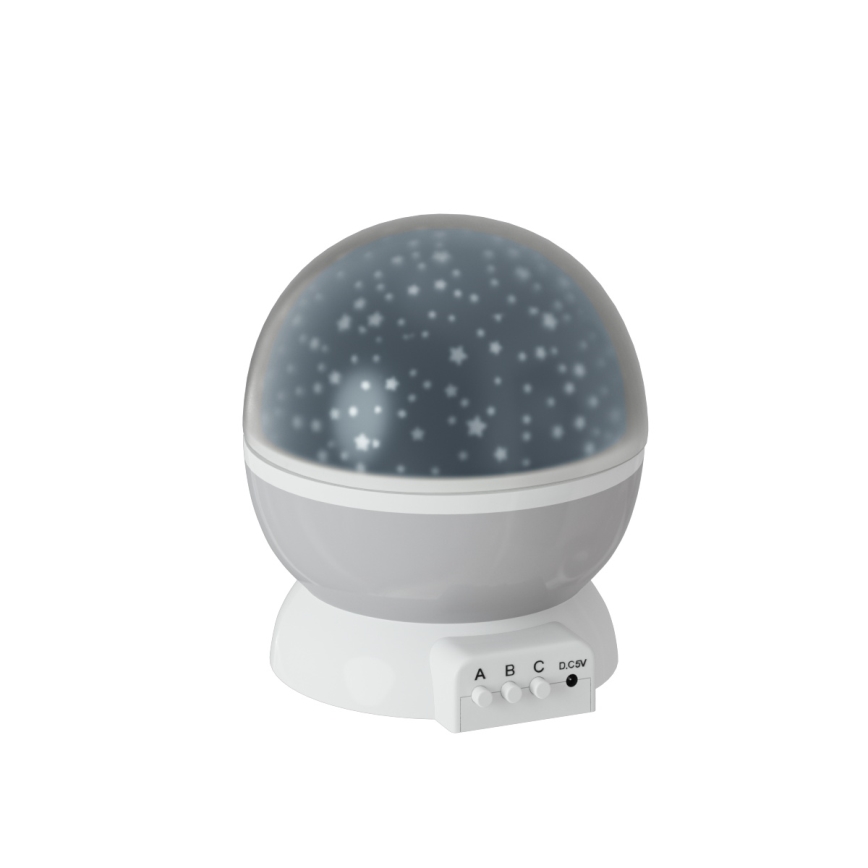 Atmosphera - LED gyerekprojektor 3xAA szürke