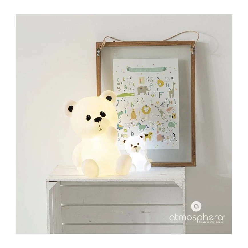 Atmosphera - LED gyermek éjszakai lámpa TEDDY LED/3xAA fehér