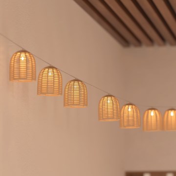 Atmosphera - LED napelemes dekorációs fényfüzér AIA 10xLED 3,35m IP44 meleg fehér 1500 mAh