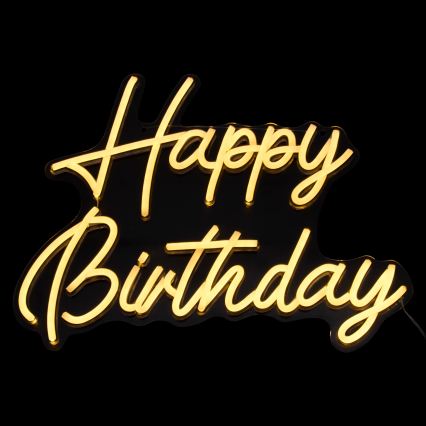 Atmosphera - LED neon falidekoráció HAPPY BIRTHDAY LED/5V