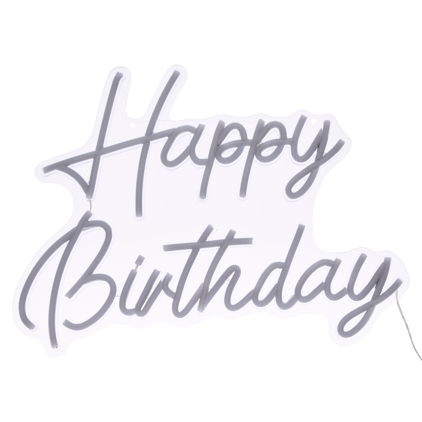 Atmosphera - LED neon falidekoráció HAPPY BIRTHDAY LED/5V