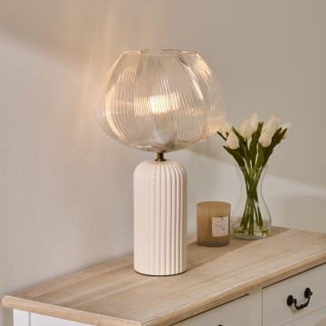 Atmosphera - PHYLAS asztali lámpa 1xE14/40W/230V, bézs