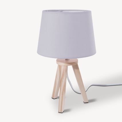 Atmosphera - TRIPOD asztali lámpa 1xE14/40W/230V fenyő/szürke