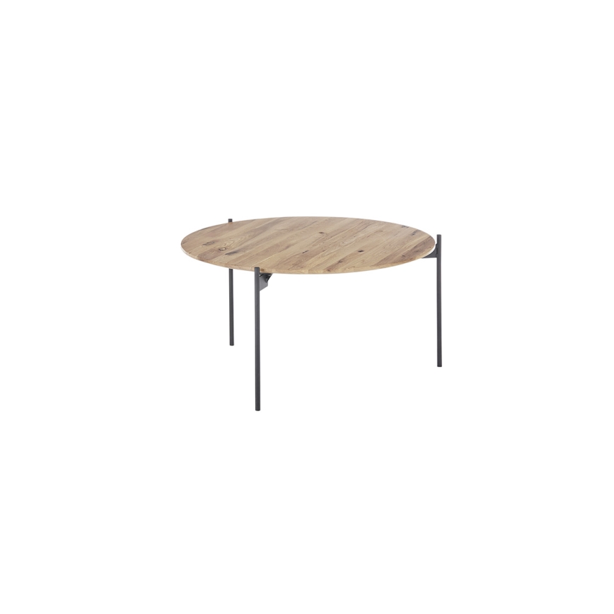 AURA dohányzóasztal Ø 74 cm, tölgy/antracit