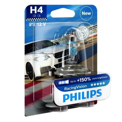 Autó izzó Philips RACING VISION 12342RVB1 H4 P43t-38/55W/12V