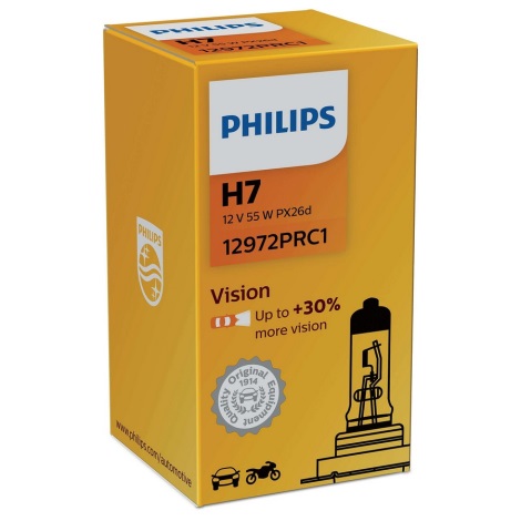 Autó izzó Philips VISION 12972PRC1 H7 PX26d/55W/12V