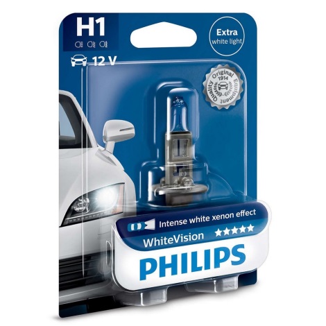 Autó izzó Philips WHITE VISION 12258WHVB1 H1 P14,5s/55W/12V