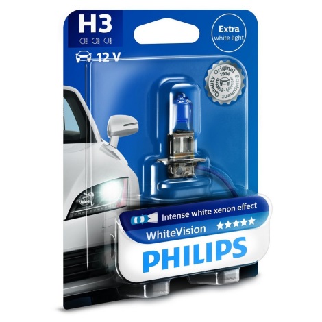 Autó izzó Philips WHITE VISION 12336WHVB1 H3 PK22s/55W/12V
