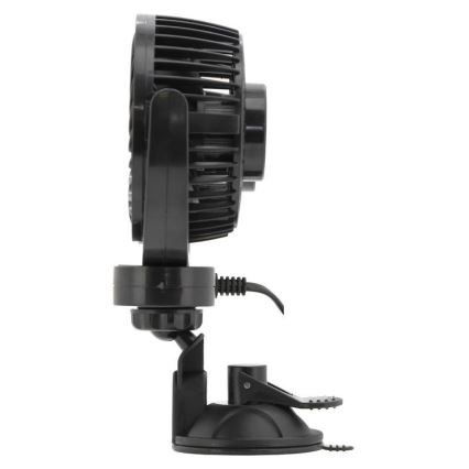 Autós szellőztető ventillátor tapadókoronggal 7W/12V fekete