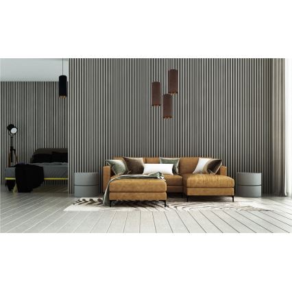 Lámpa zsinóron AVALO 3xE27/60W/230V átmérő 35 cm barna/réz