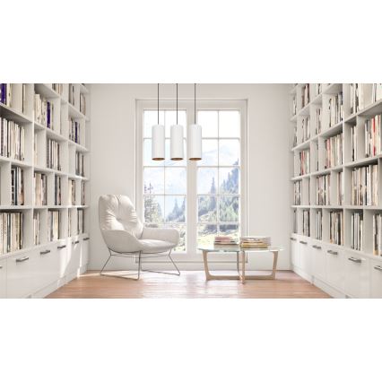 Függeszték kábellel AVALO 3xE27/60W/230V fehér/rezes