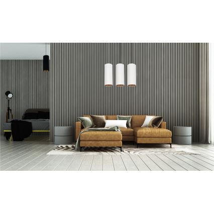 Függeszték kábellel AVALO 3xE27/60W/230V fehér/rezes