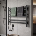 AVANGARD 181W 50x90 cm elektromos törölközőszárító termosztáttal, fekete, baloldali