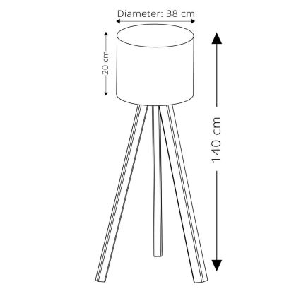 AYD állólámpa 1xE27/40W/230V kék/bézs