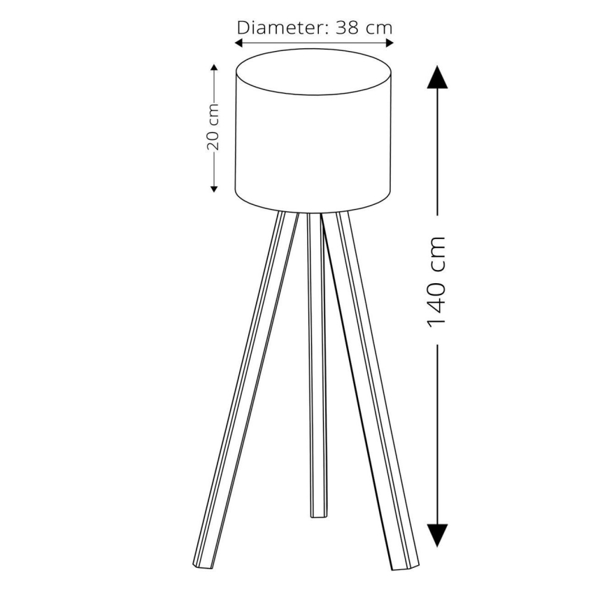 AYD állólámpa 1xE27/40W/230V kék/bézs