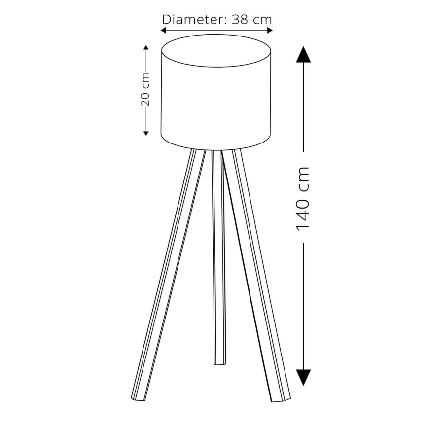 AYD állólámpa 1xE27/40W/230V, lila/barna