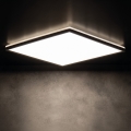 AZPO LED mennyezeti lámpatest, 17,5 W, 230 V, 3000/4000/6000 K, 30x30 cm, IP54, fekete