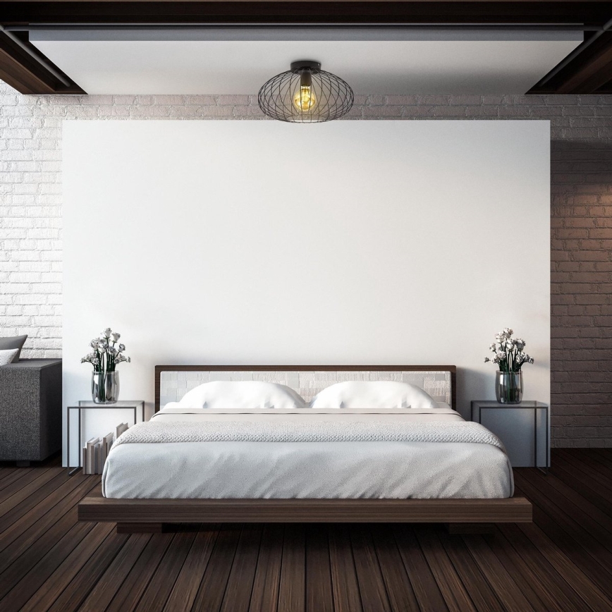 B.K. Licht 1398 - Csillár RETRO 1xE27/40W/230V fekete