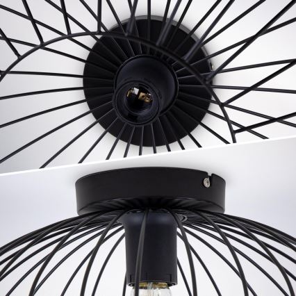 B.K. Licht 1398 - Csillár RETRO 1xE27/40W/230V fekete