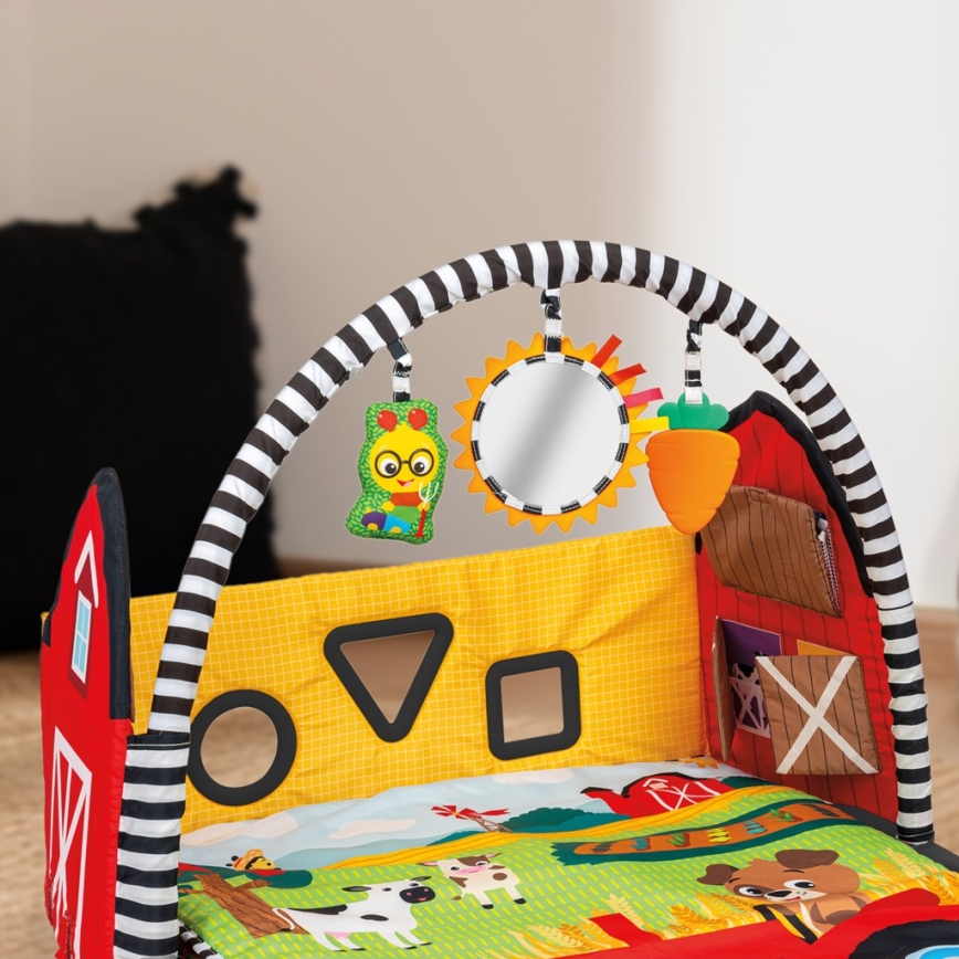 Baby Einstein - Gyermek játszószőnyeg BUSY BARNYARD 4 db AA