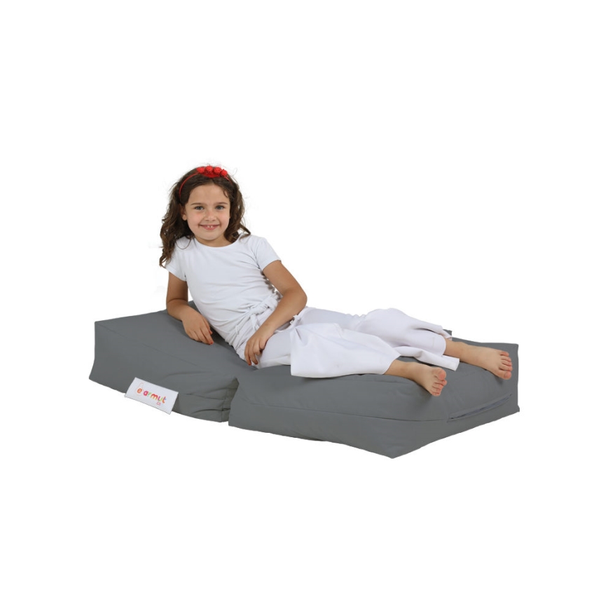 Babzsák lábtartóval 65x40 cm szürke