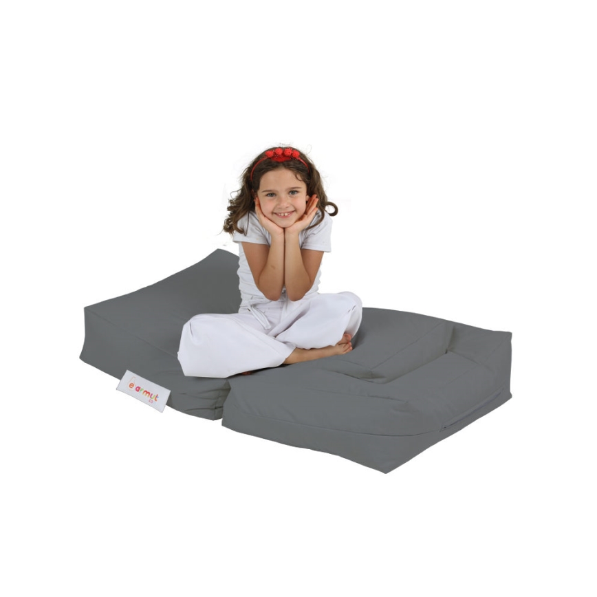 Babzsák lábtartóval 65x40 cm szürke