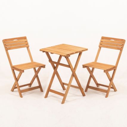 Erkélyszett párnákkal, bükkfa