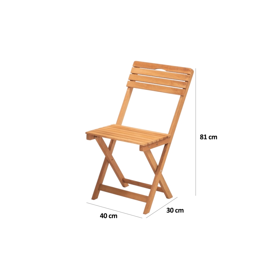 Erkélyszett párnákkal, bükkfa