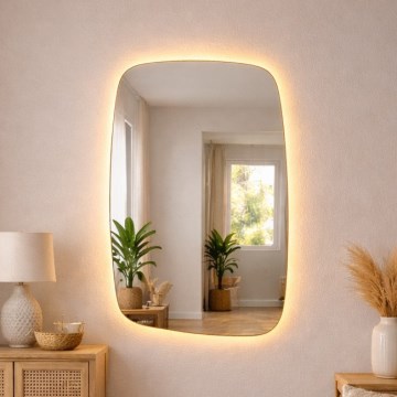 Baltica Design - LED fürdőszobai fali tükör háttérvilágítással STONE CALM LED/15W/230V 2700K 90x60 cm IP65