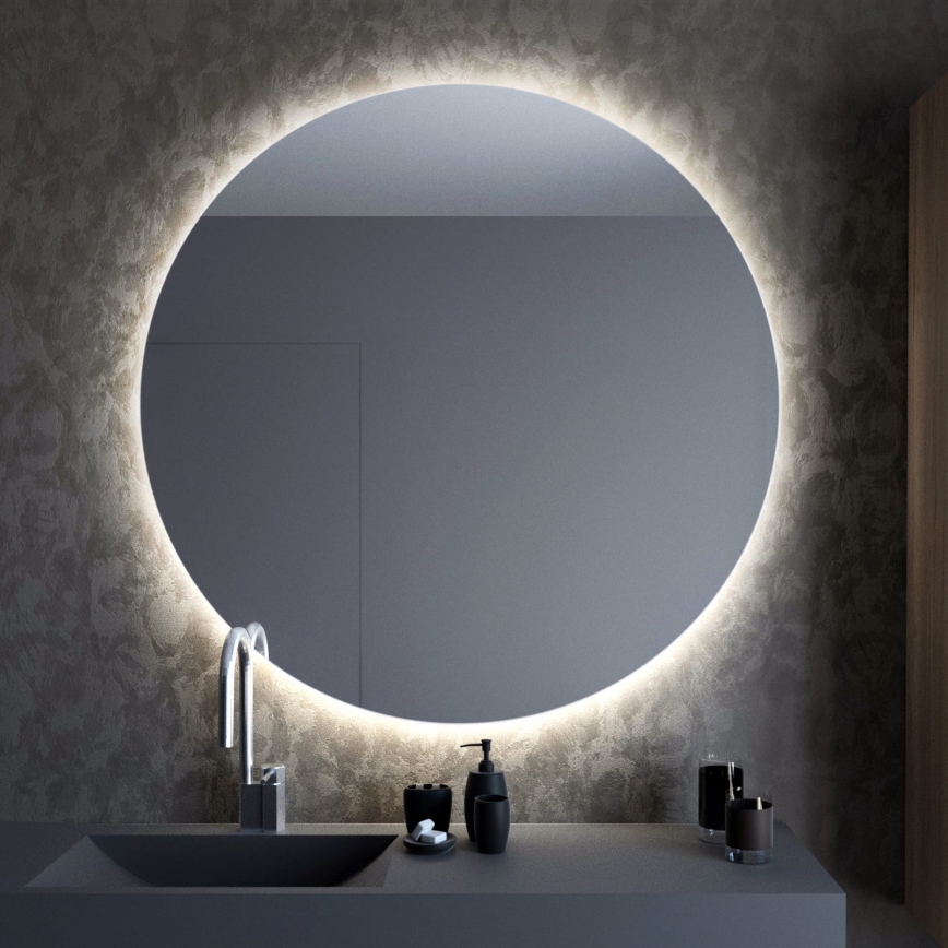 Baltica Design - LED Fürdőszobai falitükör beépített háttérvilágítással BRIGHT LED/15W/230V 4500K átm. 100 cm IP65