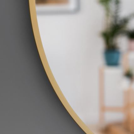 Baltica Design - BRIGHT LED-es fürdőszobai falitükör háttérvilágítással, 15W/230V, 4500K, Ø 70 cm, IP65, arany