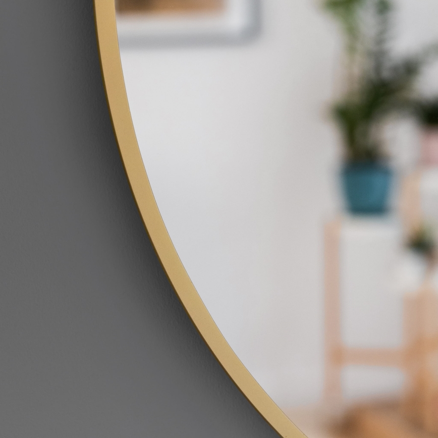 Baltica Design - BRIGHT LED-es fürdőszobai falitükör háttérvilágítással, 15W/230V, 4500K, Ø 70 cm, IP65, arany