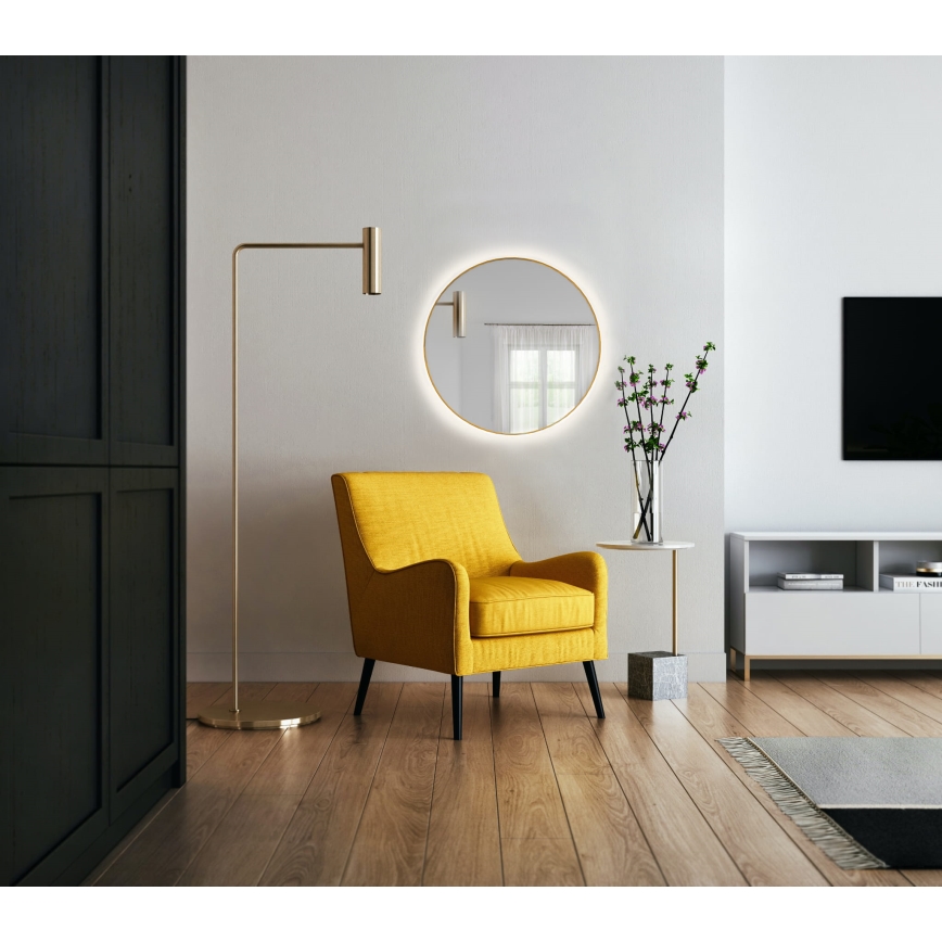 Baltica Design - LED fürdőszobai fali tükör háttérvilágítással BRIGHT LED/15W/230V 4500K Ø 80 cm IP65 arany