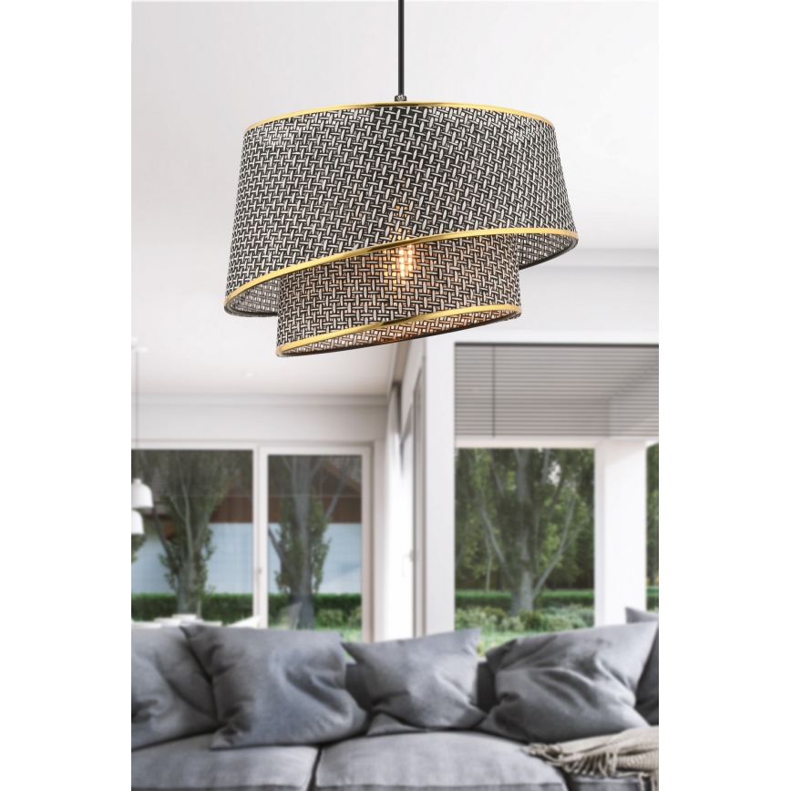 BARETTE függőlámpa kábellel 1xE27/60W/230V szürke/arany