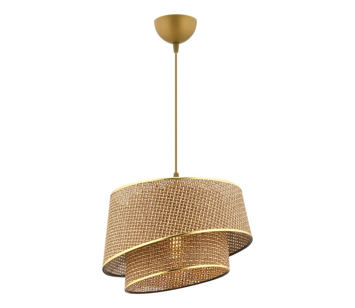 BARETTE kábelcsillár 1xE27/60W/230V barna/arany 390FLH2481