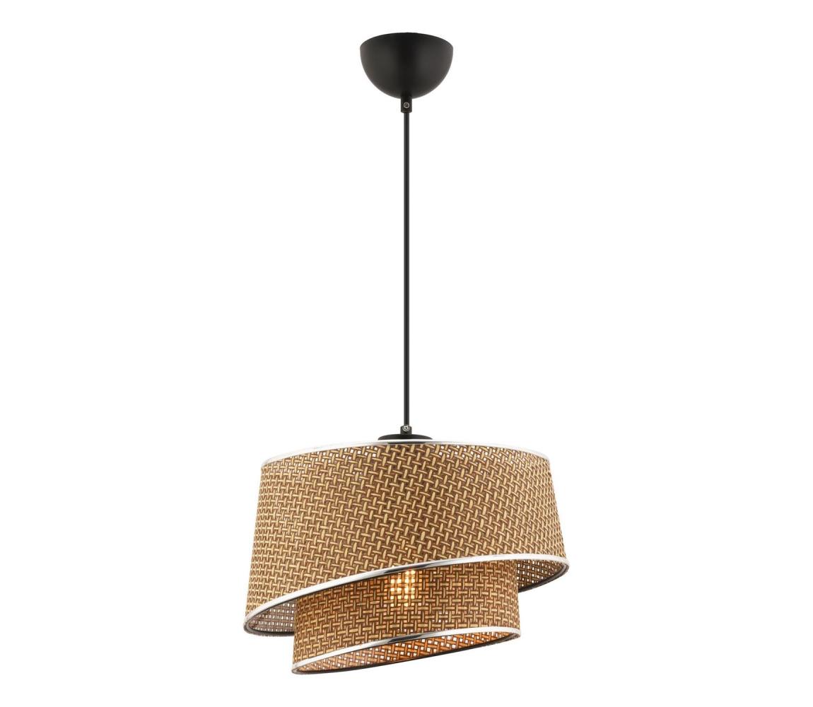 BARETTE kábeles csillár 1xE27/60W/230V barna/fényes króm 390FLH2482