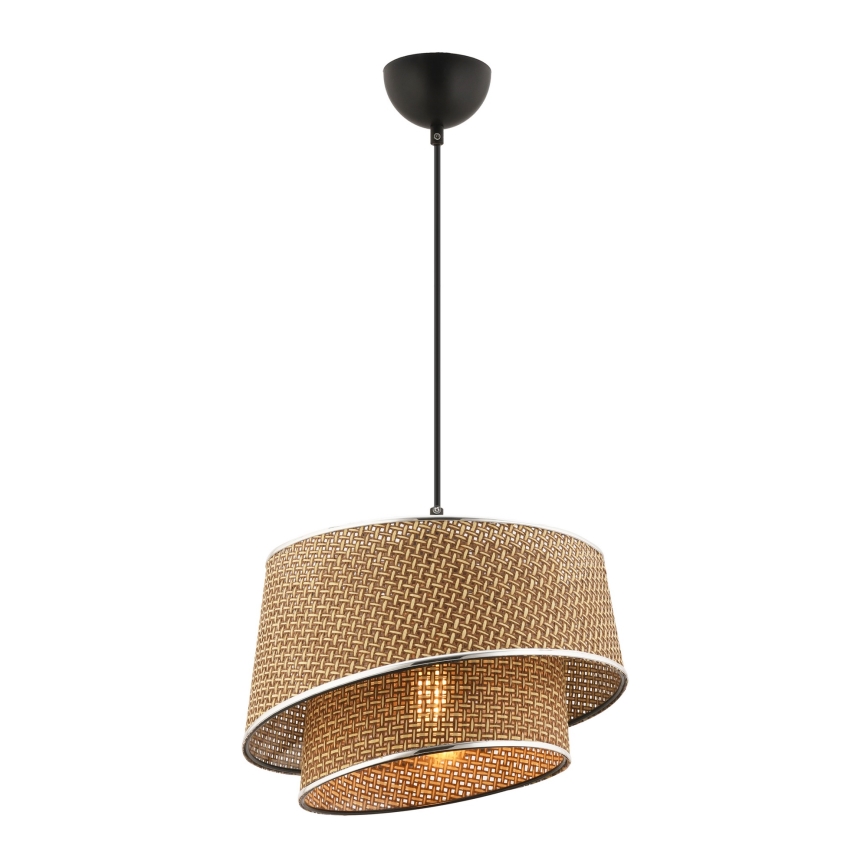 BARETTE kábeles csillár 1xE27/60W/230V barna/fényes króm