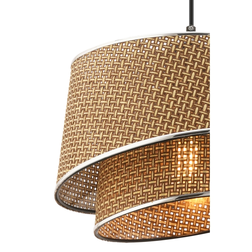 BARETTE kábeles csillár 1xE27/60W/230V barna/fényes króm