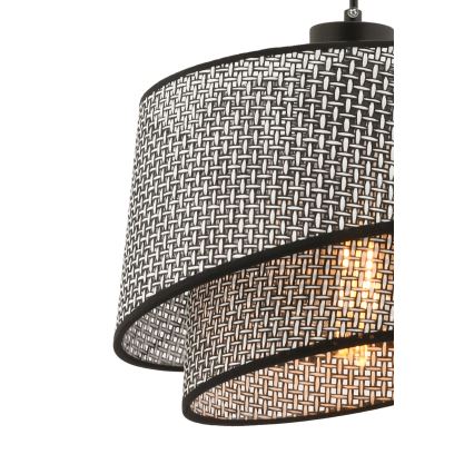 BARETTE kábeles függeszték 1xE27/60W/230V szürke/fekete