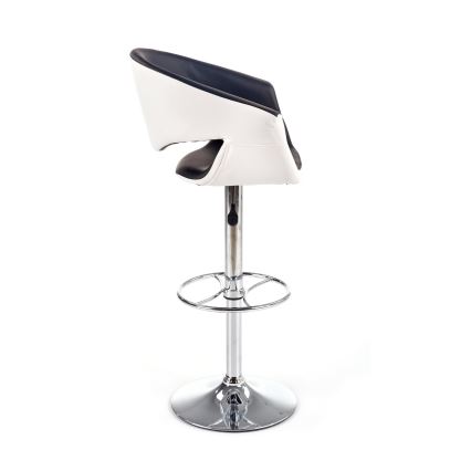 Bárszék 115x60 cm fehér/fekete/fényezett króm