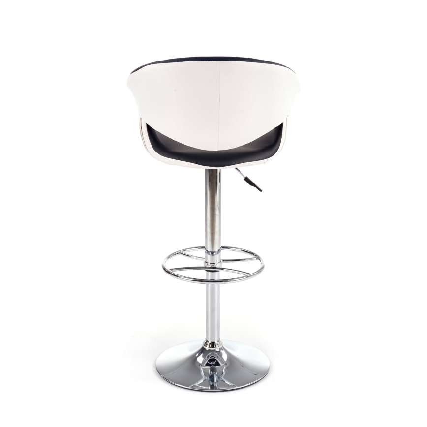 Bárszék 115x60 cm fehér/fekete/fényezett króm