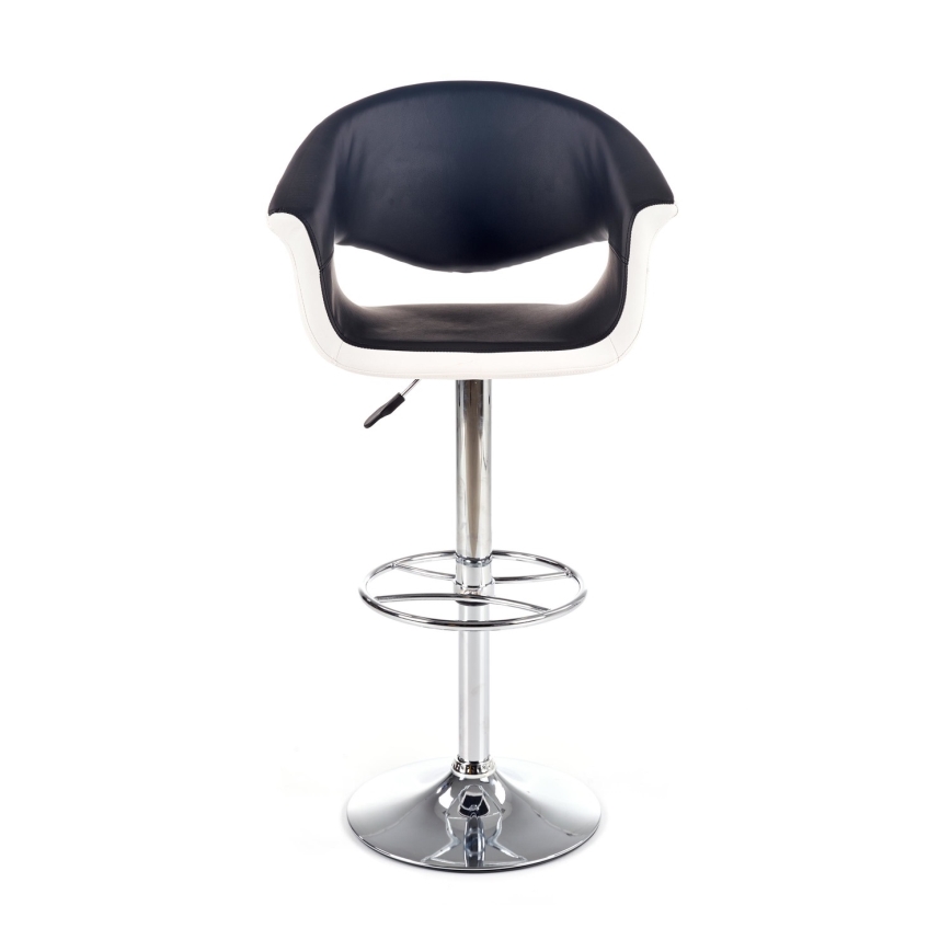 Bárszék 115x60 cm fehér/fekete/fényezett króm