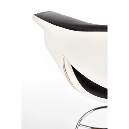 Bárszék 115x60 cm fehér/fekete/fényezett króm