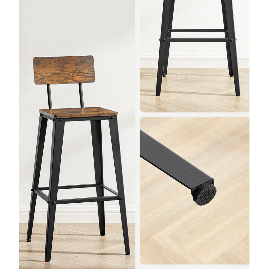 Bárszék AVEN barna/fekete