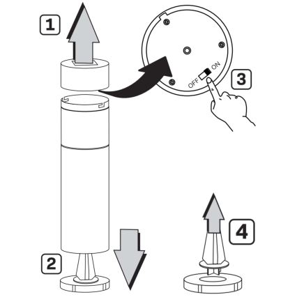 LED Napelemes lámpa BART LED/1,2V 150 mAh IP44