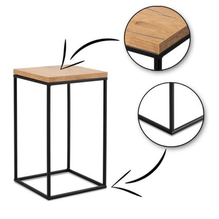 BASICLOFT virágtartó állvány 40x24 fekete/barna