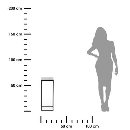 BASICLOFT virágtartó állvány 60x24 fekete