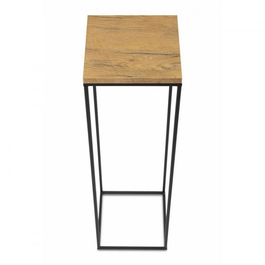 Virágállvány BASICLOFT 80x24 fekete/barna