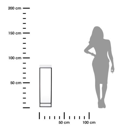 Virágállvány BASICLOFT 80x24 fekete/fehér